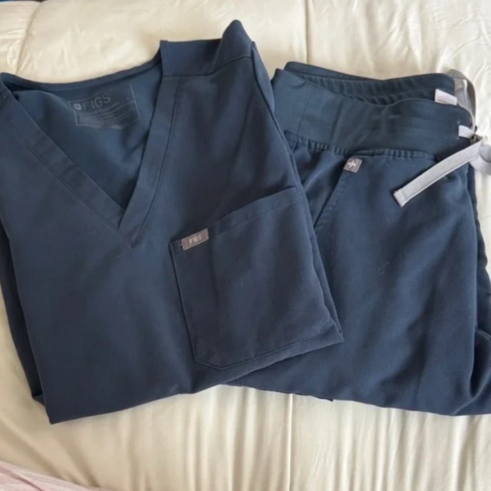 FIGS SET  🌊 Dark Harbor Zamora Joggers XSP & Catarina Top XS